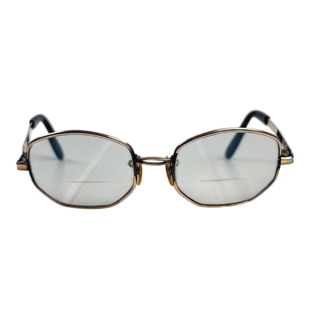 Vintage 70s Universal Gold Oval Eyeglass Frames 10K RGP 140mm
